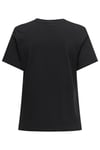 Onllotta Pamuklu Regular Fit Kadın T Shirt 15339251 Siyah-Leylak