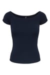 Onlluca Regular Fit Madonna Yaka Kadın T Shirt 15369909 LACİVERT