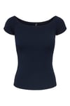 Onlluca Regular Fit Madonna Yaka Kadın T Shirt 15369909 LACİVERT