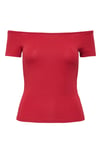 Onlluca Regular Fit Madonna Yaka Kadın T Shirt 15369909 KIRMIZI