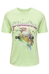 Onllucy Organik Pamuklu Regular Fit Kadın T Shirt 15307412 MİNT