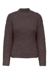 Onllulu Regular Fit Bisiklet Yaka Örme Kadın Kazak 15350651 KOYU KAHVE