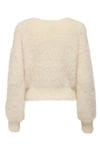 Onllulu Regular Fit Bisiklet Yaka Örme Kadın Kazak 15350650 KREM