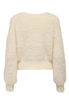 Onllulu Regular Fit Bisiklet Yaka Örme Kadın Kazak 15350650 KREM