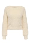 Onllulu Regular Fit Bisiklet Yaka Örme Kadın Kazak 15350650 KREM