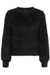 Onllulu Regular Fit Bisiklet Yaka Örme Kadın Kazak 15350650 SİYAH