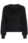 Onllulu Regular Fit Bisiklet Yaka Örme Kadın Kazak 15350650 SİYAH