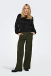 Onllulu Regular Fit Bisiklet Yaka Örme Kadın Kazak 15350650 SİYAH