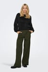 Onllulu Regular Fit Bisiklet Yaka Örme Kadın Kazak 15350650 SİYAH