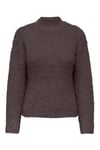 Onllulu Regular Fit Bisiklet Yaka Örme Kadın Kazak 15350651 KOYU KAHVE