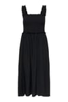 Onllumira Regular Fit Kare Yaka Askılı Maxi Kadın Elbise 15382450 SİYAH