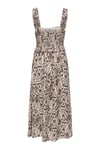 Onllumira Regular Fit Kare Yaka Askılı Maxi Kadın Elbise 15382450 KAHVE-BEJ