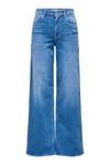 Onlmadison Pamuklu Relaxed Fit Yüksek Bel Geniş Paça Jeans Kadın Kot Pantolon 15363267 MAVİ