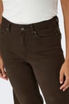 Onlmadison Pamuklu Yüksek Bel Geniş Paça Jeans Kadın Kot Pantolon 15371660 KOYU KAHVE