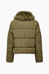 Onlmaggi Regular Fit Tüy Detaylı Klasik Yaka Kadın Mont 15322000 KOYU KAHVE