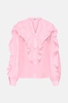 Onlmarriah Regular Fit V Yaka Düğmeli Kadın Bluz 15372232 PEMBE