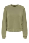 Onlmaya Pamuklu Regular Fit Bisiklet Yaka Kadın Sweat 15361163 Olive