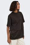 Onlmexa Pamuklu Regular Fit Dantel Detaylı Kadın T Shirt 15382176 KOYU KAHVE