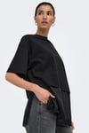 Onlmexa Pamuklu Regular Fit Dantel Detaylı Kadın T Shirt 15382176 SİYAH