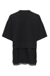 Onlmexa Pamuklu Regular Fit Dantel Detaylı Kadın T Shirt 15382176 SİYAH