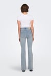 Onlmila Streç Pamuklu Yüksek Bel İspanyol Paça Flare Jeans Kadın Kot Pantolon 15313328 AÇIK MAVİ