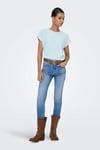 Onlmolly Relaxed Fit Bisiklet Yaka Kadın T Shirt 15368563 AÇIK MAVİ