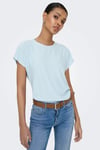 Onlmolly Relaxed Fit Bisiklet Yaka Kadın T Shirt 15368563 AÇIK MAVİ