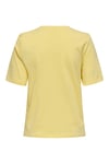 Onlmoody Pamuklu Regular Fit Bisiklet Yaka Kadın T Shirt 15343277 SARI