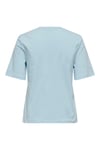 Onlmoody Pamuklu Regular Fit Bisiklet Yaka Kadın T Shirt 15343277 AÇIK MAVİ