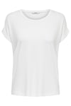 Onlmoster Regular Fit Bisiklet Yaka Kadın T Shirt 15106662 BEYAZ