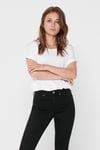 Onlmoster Regular Fit Bisiklet Yaka Kadın T Shirt 15106662 BEYAZ