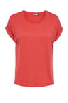 Onlmoster Regular Fit Bisiklet Yaka Kadın T Shirt 15106662 NAR ÇİÇEĞİ