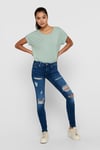 Onlmoster Regular Fit Bisiklet Yaka Kadın T Shirt 15106662 MİNT