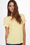 Onlmoster Regular Fit Bisiklet Yaka Kadın T Shirt 15106662 AÇIK SARI
