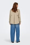 Onlnana Relaxed Fit Düğme Ayrıntılı Dik Yaka Kadın Mont 15361452 BEJ