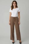 Onlnele Wide Leg Geniş Paça Belden Bağlamalı Kadın Pantolon 15370054 VİZON