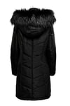 Onlnewlinette Slim Fit Kapüşonlu Kadın Mont 15295396 Kömür-Siyah