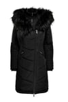 Onlnewlinette Slim Fit Kapüşonlu Kadın Mont 15295396 Kömür-Siyah