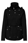 Onlnewstarline Regular Fit Kapüşonlu Cepli Mevsimlik Kadın Mont 15218612 SİYAH