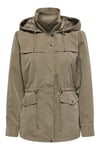 Onlnewstarline Regular Fit Kapüşonlu Cepli Mevsimlik Kadın Mont 15218612 AÇIK YEŞİL