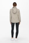 Onlnewstarline Regular Fit Kapüşonlu Cepli Mevsimlik Kadın Mont 15218612 TAŞ