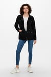 Onlnewstarline Regular Fit Kapüşonlu Cepli Mevsimlik Kadın Mont 15218612 SİYAH
