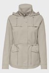 Onlnewstarline Regular Fit Kapüşonlu Cepli Mevsimlik Kadın Mont 15218612 TAŞ