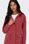Onlnewstarline Regular Fit Kapüşonlu Cepli Mevsimlik Kadın Mont 15218612 KİREMİT