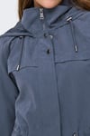 Onlnewstarline Regular Fit Kapüşonlu Cepli Mevsimlik Kadın Mont 15218612 AÇIK İNDİGO