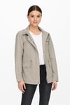 Onlnewstarline Regular Fit Kapüşonlu Cepli Mevsimlik Kadın Mont 15218612 TAŞ