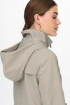 Onlnewstarline Regular Fit Kapüşonlu Cepli Mevsimlik Kadın Mont 15218612 TAŞ