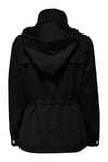 Onlnewstarline Regular Fit Kapüşonlu Cepli Mevsimlik Kadın Mont 15218612 SİYAH
