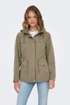 Onlnewstarline Regular Fit Kapüşonlu Cepli Mevsimlik Kadın Mont 15218612 AÇIK YEŞİL