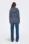 Onlnewstarline Regular Fit Kapüşonlu Cepli Mevsimlik Kadın Mont 15218612 AÇIK İNDİGO